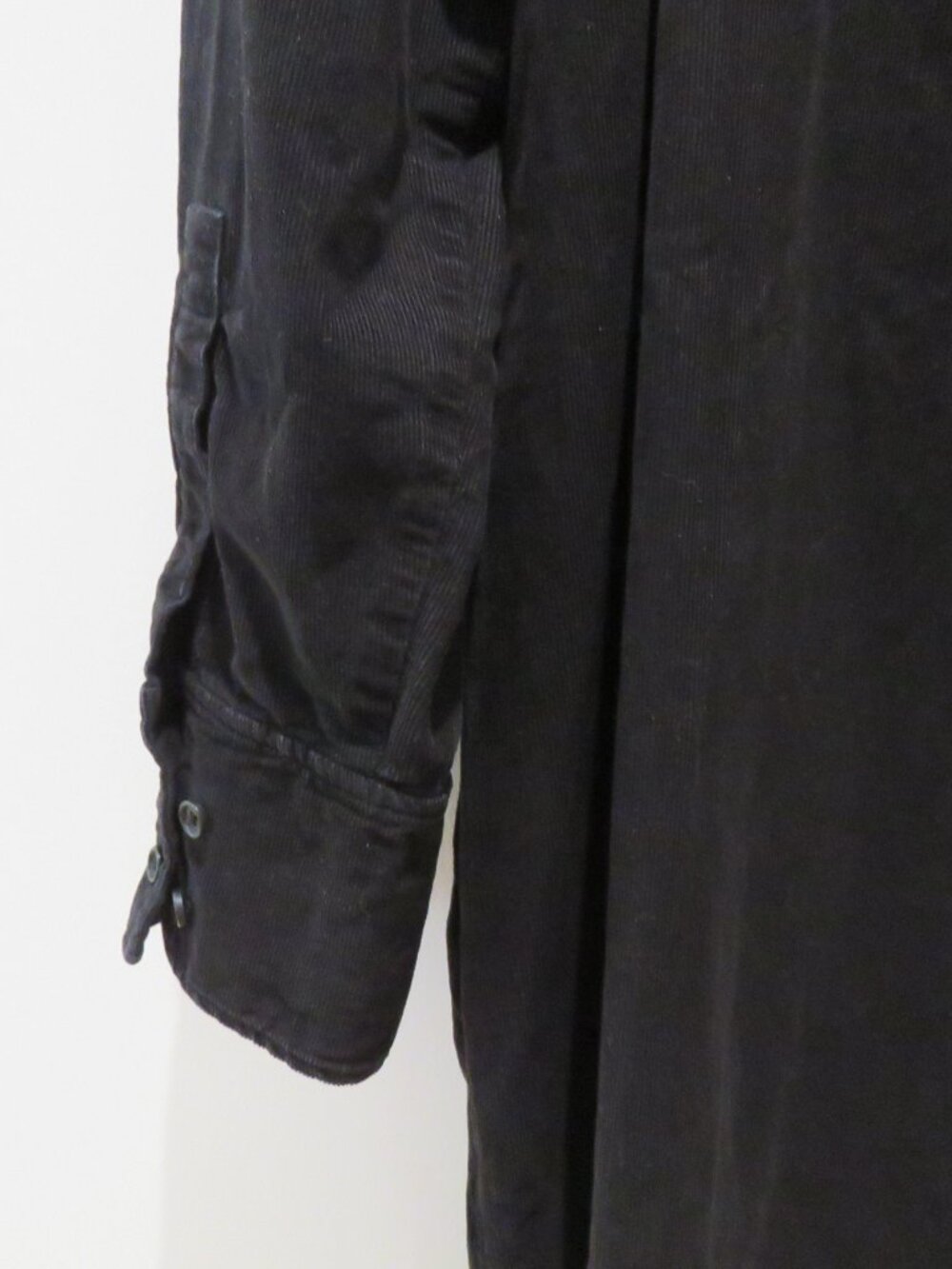 COS Corduroy Shirt Midi Dress Black US 12 Minimalist Quiet Luxury 90s Oversized - Picture 13 of 14